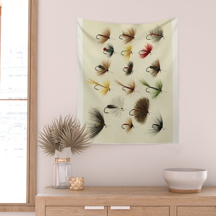 Hackles - Flies - Fly Fishing Lure Wall Tapestry Gallery Image 2