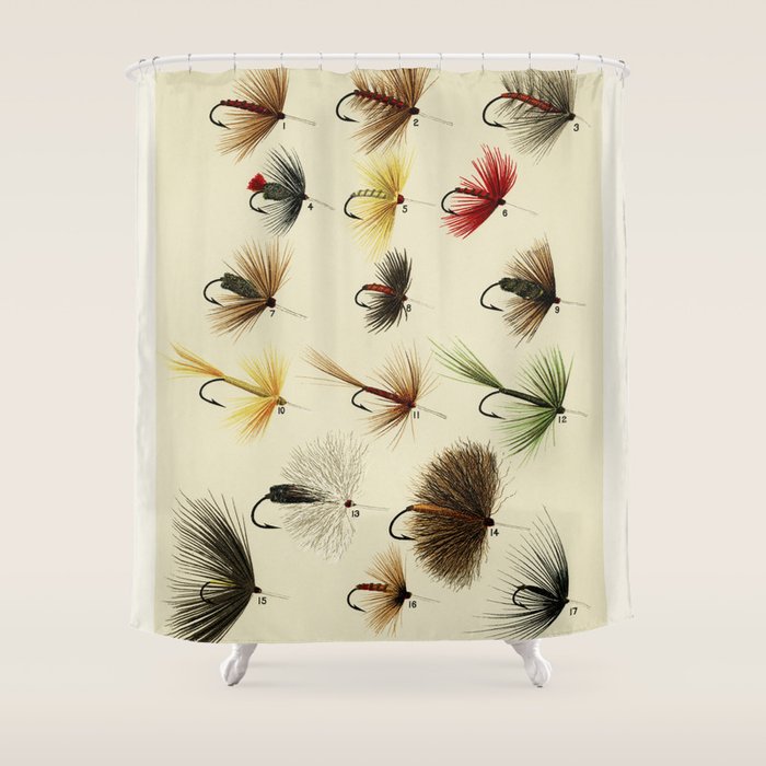 Hackles - Flies - Fly Fishing Lure Shower Curtain Gallery Image 1