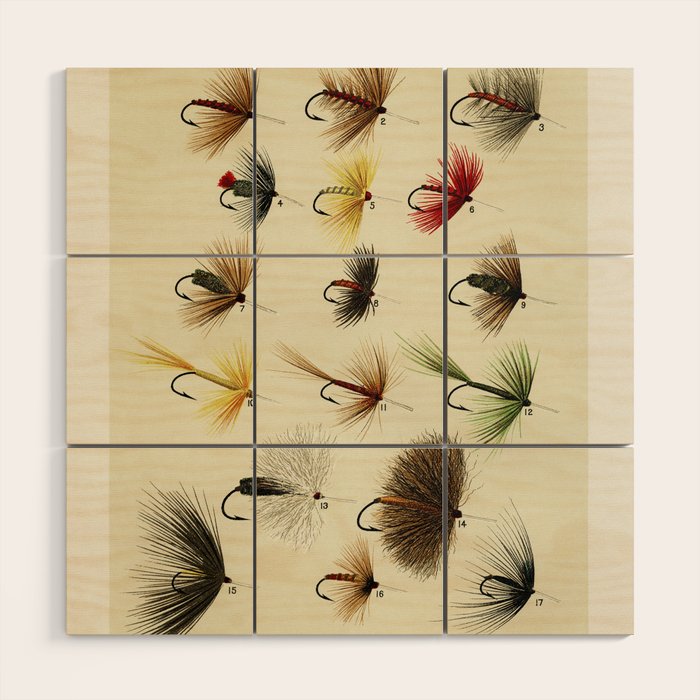 Hackles - Flies - Fly Fishing Lure Wood Wall Art Gallery Image 1