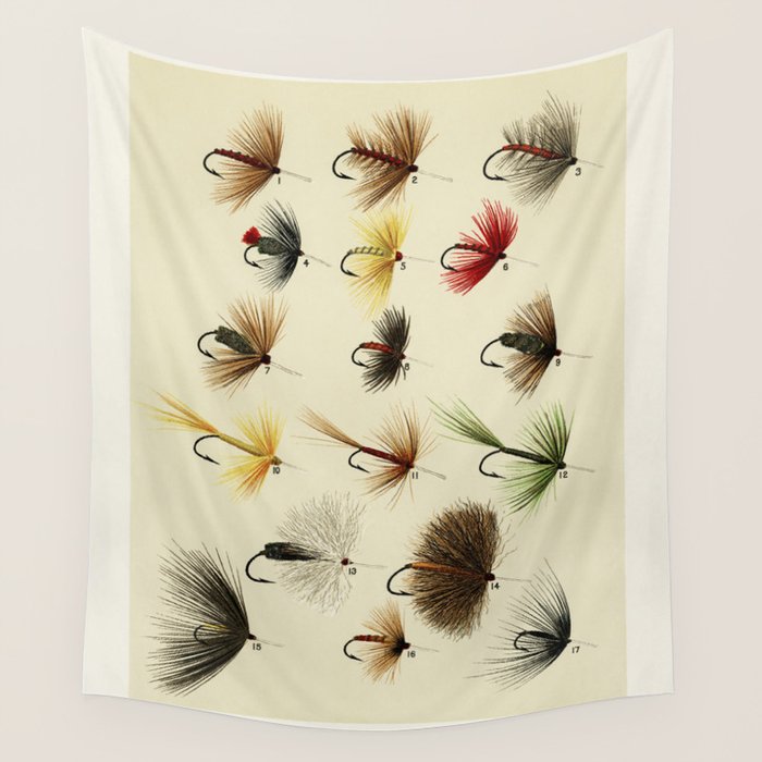 Hackles - Flies - Fly Fishing Lure Wall Tapestry Gallery Image 4