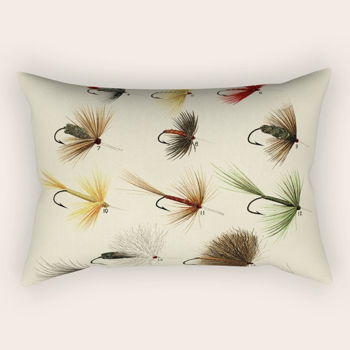 Hackles - Flies - Fly Fishing Lure Rectangular Pillow Gallery Image 1