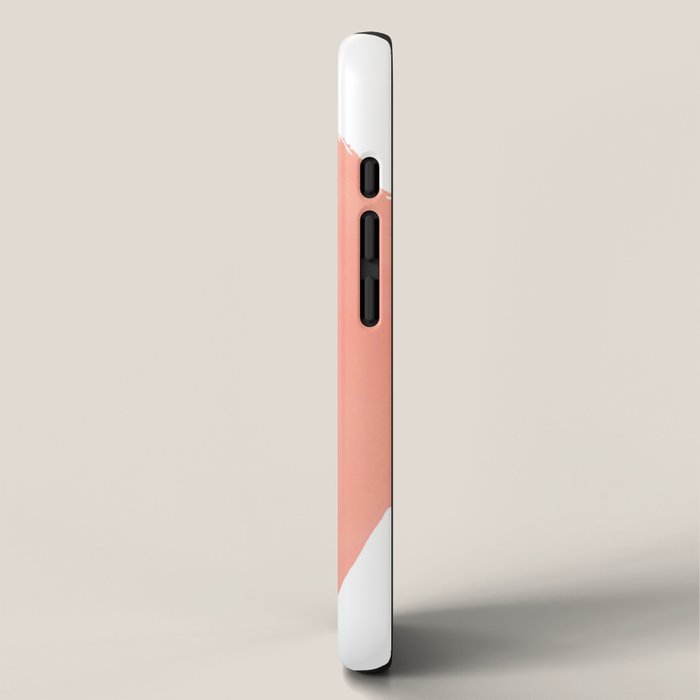 Mid Century Modern Abstract Minimalist Shapes Teal Blue Salmon Pink iPhone Case Gallery Image 2