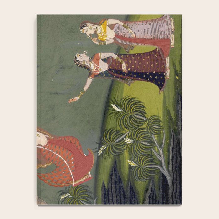 Antique Indian Painted Illustration The Swing Notebook Gallery Image 4
