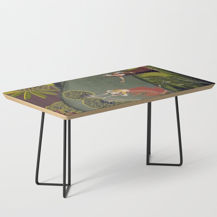 Antique Indian Painted Illustration The Swing Coffee Table Gallery Image 1