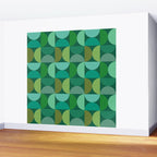 Mid Century Modern Shapes - Green Wall Mural Gallery Image 2