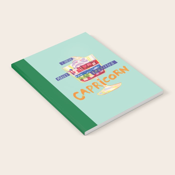 Capricorn Feelings in Pastel Green | Zodiac Series Notebook Gallery Image 1