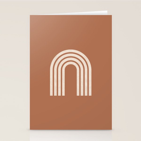 Woodblock arch terracotta Stationery Card Gallery Image 2