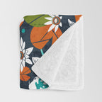 Koi Pond - Orange Throw Blanket Gallery Image 3