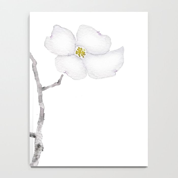 white dogwood flower watercolor Notebook Gallery Image 4