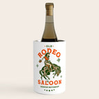 Old Rodeo Saloon: Giddy Up Buttercup. Vintage Cowgirl Pinup Art Wine Chiller Gallery Image 1