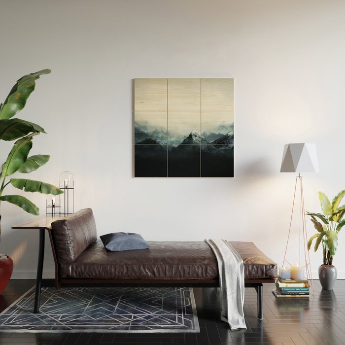 Mountain Peaks Wood Wall Art Gallery Image 2