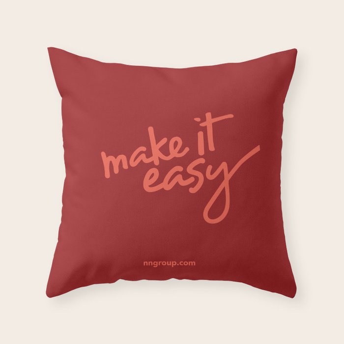 Make It Easy Throw Pillow Gallery Image 6