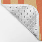 Mid Century Modern Kwaito Abstract Pattern in Tangerine Orange Yellow Bath Mat Gallery Image 2