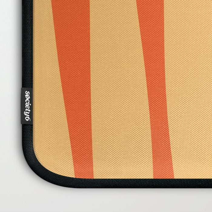 Mid Century Modern Kwaito Abstract Pattern in Tangerine Orange Yellow Laptop Sleeve Gallery Image 3