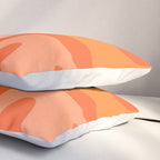 Mid Century Modern Kwaito Abstract Pattern in Tangerine Orange Yellow Pillow Sham Gallery Image 3
