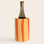 Mid Century Modern Kwaito Abstract Pattern in Tangerine Orange Yellow Wine Chiller Gallery Image 2