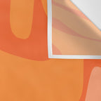 Mid Century Modern Kwaito Abstract Pattern in Tangerine Orange Yellow Wall Tapestry Gallery Image 3