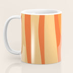 Mid Century Modern Kwaito Abstract Pattern in Tangerine Orange Yellow Coffee Mug Gallery Image 3