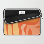 Mid Century Modern Kwaito Abstract Pattern in Tangerine Orange Yellow Laptop Sleeve Gallery Image 2