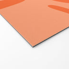 Mid Century Modern Kwaito Abstract Pattern in Tangerine Orange Yellow Welcome Mat Gallery Image 2
