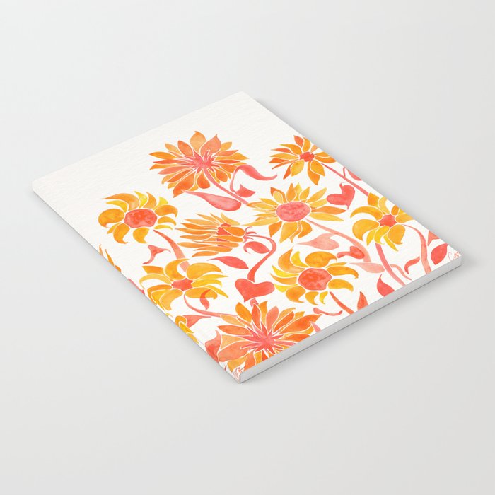 Sunflower Watercolor - Fiery Palette Notebook Gallery Image 1
