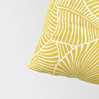 Zebra Palm Hawaiian Tropical  -Sulfur Yellow Pillow Sham Gallery Image 4