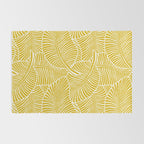 Zebra Palm Hawaiian Tropical  -Sulfur Yellow Rug Gallery Image 2