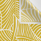 Zebra Palm Hawaiian Tropical  -Sulfur Yellow Wall Tapestry Gallery Image 3