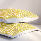 Zebra Palm Hawaiian Tropical  -Sulfur Yellow Pillow Sham Gallery Image 3
