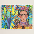 Woman and her parrots Jigsaw Puzzle Gallery Image 1