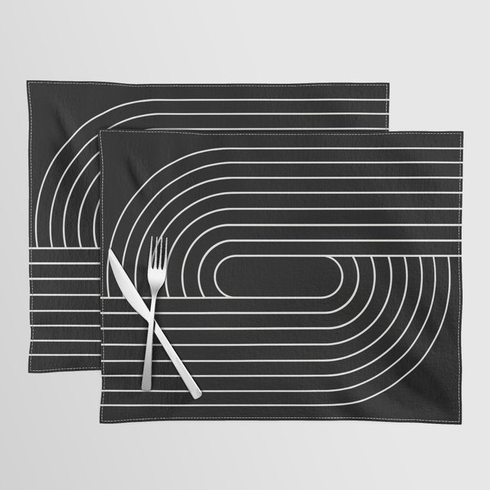 Oval Lines Abstract XIII Placemat Gallery Image 1