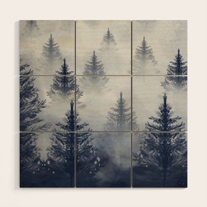 Foggy Forest 2 Wood Wall Art Gallery Image 1