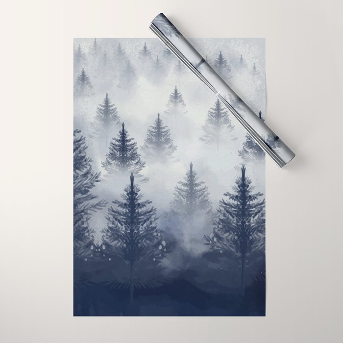 Foggy Forest 2 Wrapping Paper Gallery Image 1