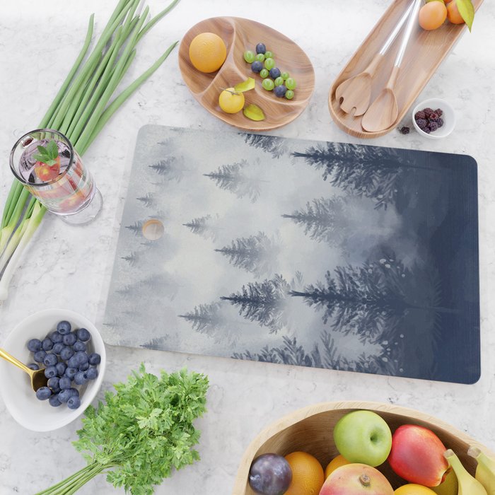 Foggy Forest 2 Cutting Board Gallery Image 2