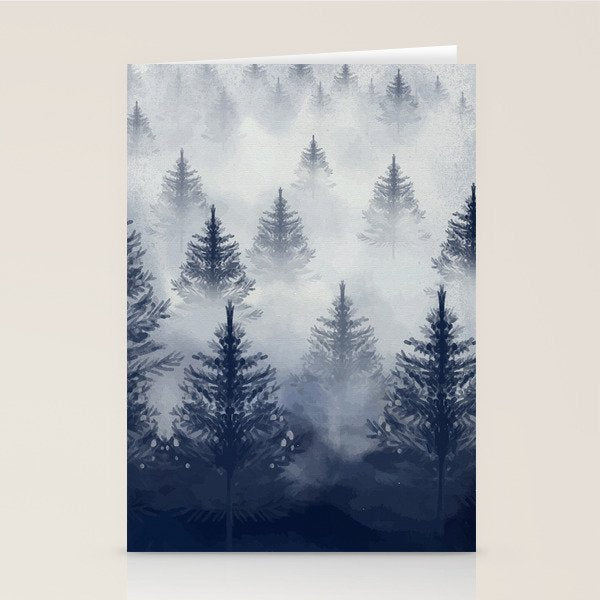 Foggy Forest 2 Stationery Card Gallery Image 1