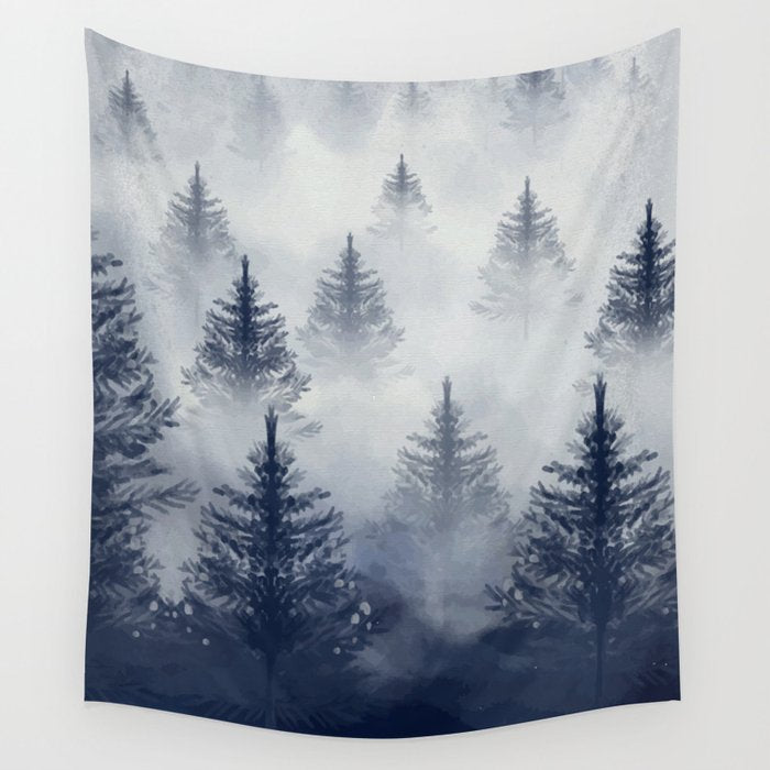 Foggy Forest 2 Wall Tapestry Gallery Image 4