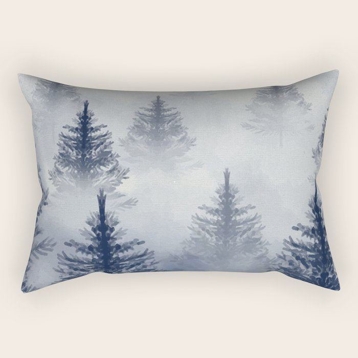 Foggy Forest 2 Rectangular Pillow Gallery Image 2