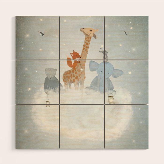 collecting stars Wood Wall Art Gallery Image 1