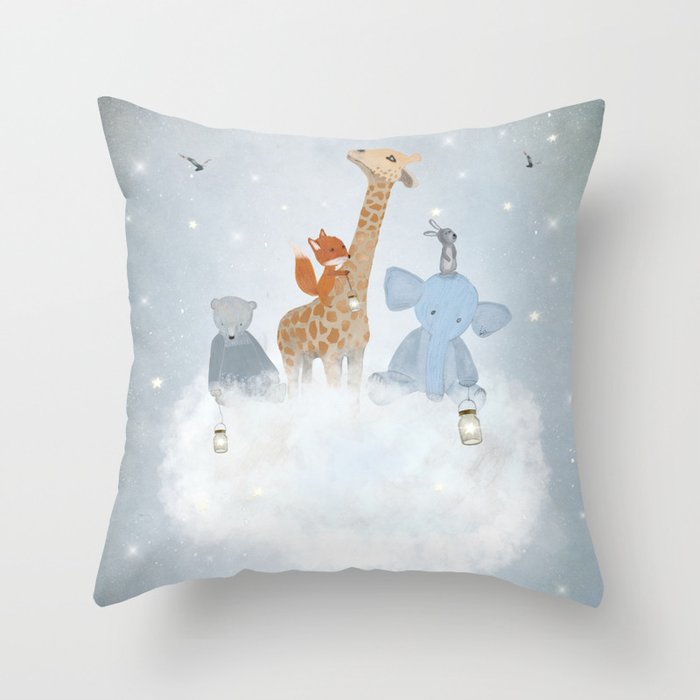 collecting stars Throw Pillow Gallery Image 6