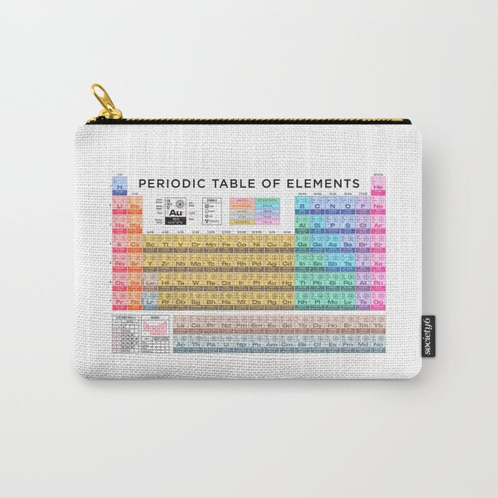 Periodic Table of Elements A - White Carry All Pouch Gallery Image 1