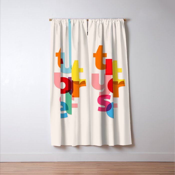 Trust Yourself Typography Window Curtain Gallery Image 3