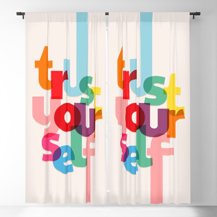 Trust Yourself Typography Window Curtain Gallery Image 5