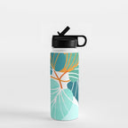 Tropical Symmetry Retro Botanic Water Bottle Gallery Image 1
