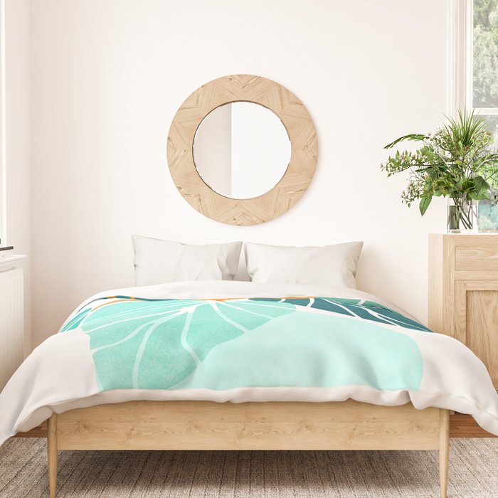 Tropical Symmetry Retro Botanic Duvet Cover Gallery Image 3