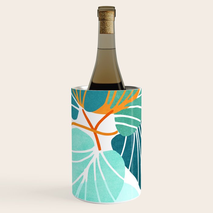 Tropical Symmetry Retro Botanic Wine Chiller Gallery Image 1