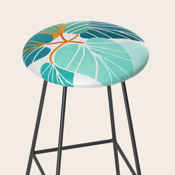 Tropical Symmetry Retro Botanic Stool Gallery Image 2