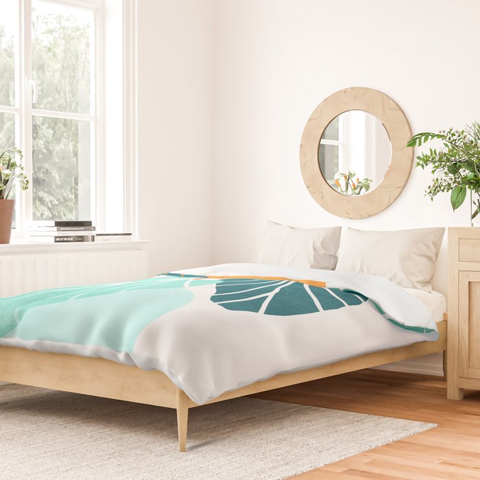 Tropical Symmetry Retro Botanic Duvet Cover Gallery Image 2
