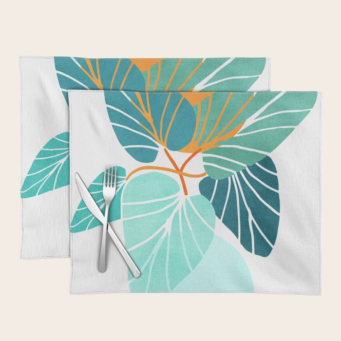 Tropical Symmetry Retro Botanic Placemat Gallery Image 1