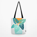 Tropical Symmetry Retro Botanic Tote Bag Gallery Image 2