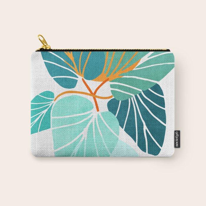 Tropical Symmetry Retro Botanic Carry All Pouch Gallery Image 1